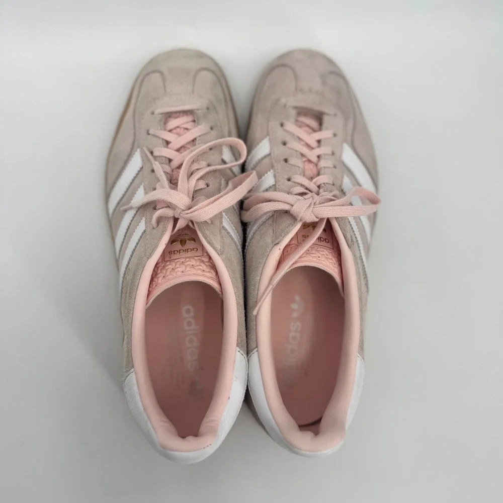Adidas Originals Gazelle Indoor Sneakers Sandy Pink Cloud White Gum Women's 10‎ - Picture 4 of 11